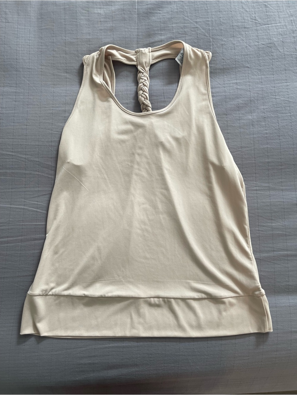 George Cream Braided-Back Tank Top